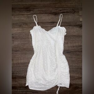 Marble White Lace Mini Dress